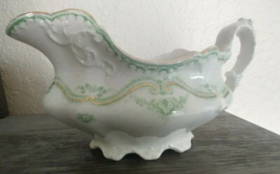 JOHNSON BROS INGLATERRA Antiguo Barco Gravy REGIS Patas Festoneado Verde HALLAZGO RARO Foto 1 de 4