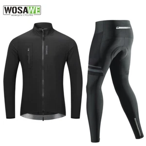 WOSAWE Herren Radjacke & gepolsterte Strumpfhose Rennrad Outfit Sportbekleidung - Bild 1 von 31
