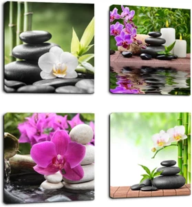 Wall Art Zen Canvas Painting Canvas Prints 4 Panels Canvas Art Ready to Hang - C - Picture 1 of 15