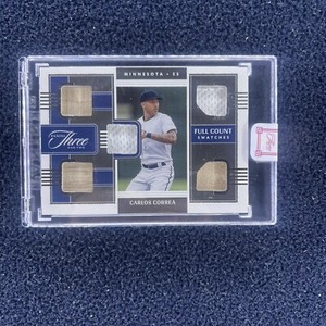 2022 Panini Three And Two Carlos Correa #FCS-CC - Full Count Swatches #’d 6/49