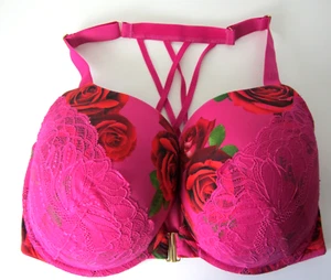 NUEVO Sujetador Lane Bryant Cacique 40H Rosa Floral Encaje Cierre Frontal Boost - Imagen 1 de 5