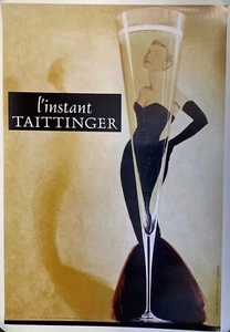 Iconico poster vintage Taittinger champagne francese anni 80 - Foto 1 di 5