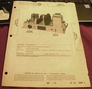 MARTIN AUDIO AMPLIFIER MODEL: 352A (SAMS PHOTOFACT 264-8) - Picture 1 of 1