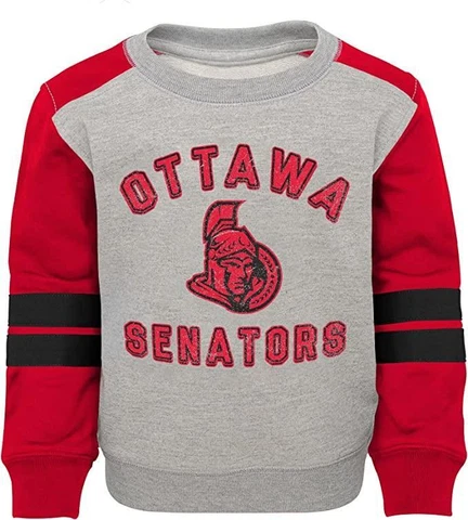 NHL Ottawa Senators Toddler Retro Crew Sweatshirt, 3T, Heather Grey Cover