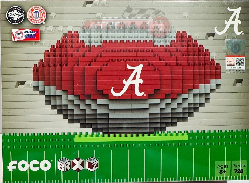 Alabama Crimson Tide NCAA BRXLZ Football 3-D Construction Block Set - Image 1 of 1