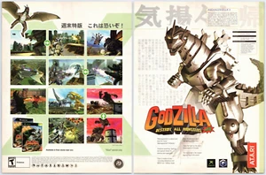 Print Ad 2003 Godzilla Destroy All Monsters Melee Xbox Original Promo Poster Art - Picture 1 of 3