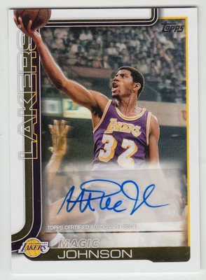 2025-26 Topps Basketball Flagship Lakers Magic Johnson TFRA-MJ Autograph Auto - Image 1 of 2