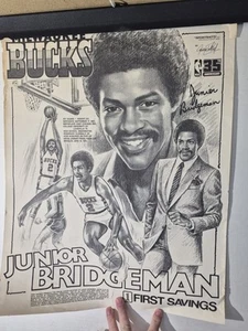 Junior Bridgeman Milwaukee Bucks Poster 1981 18x24 Vintage Rare - Bild 1 von 6