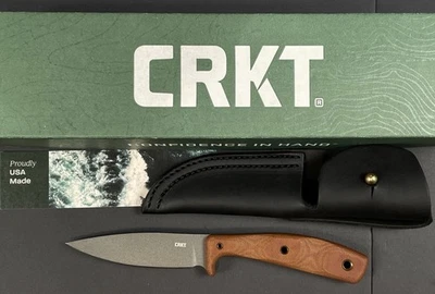 Нож с фиксированным лезвием CRKT Kommer Soldotna Micarta (3,48 дюйма Cerakote) 3029 с ножнами - Изображение 1 из 4