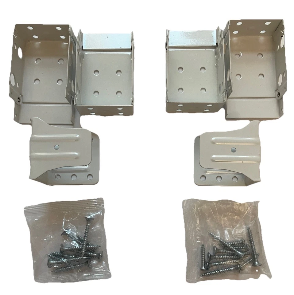 2 juegos de soportes de montaje metálicos laterales de madera para persianas de 2 pulgadas con tornillos Foto 1 de 2