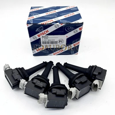 5X Bosch Ignition Coil 0221604010 For VOLVO S60 C30 S40 V60 V70 XC60 30713417 - Image 1 of 4