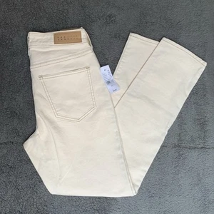 Pacsun Nuovo Jeans Denim Donna *Difetto* Crema Estivo Conico - Foto 1 di 7