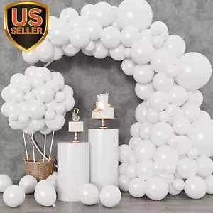 129Pcs White Balloons Different Sizes 18 12 10 5 Inch for Garland Arch,Party ... - Picture 1 of 1