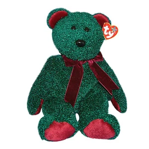 Ty Large Plush Beanie Buddy - 2001 Holiday Teddy - Picture 1 of 1