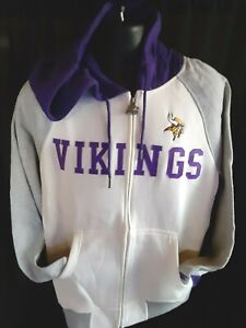 Minnesota Vikings NFL Men's G-III Front Zipper Hood Sweatshirt Med. XL or XXL