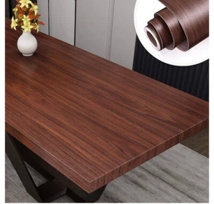 Dark Brown Wood Grain Yenhome 30” x 118” Peel and Stick Contact Paper Wallpaper - Picture 1 of 2