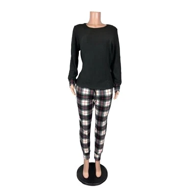 Conjunto de pijama pequeño elástico Cuddl Duds para mujer de 2 piezas de lana con 2 piezas talla PM Foto 1 de 2