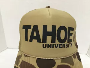 Gorra TAHOE University Snap Back Marrón Camionero Malla Camuflaje Ajustable OSFM - Imagen 1 de 8
