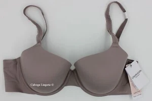 NWT Calvin Klein QF4082 "Liquid Touch" Padded, T-Shirt Microfiber Bra Taupe 32DD - Picture 1 of 9