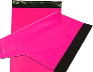 Bolsas de envío autosellantes de polietileno color rosa intenso sobres de plástico para correo - Imagen 1 de 8