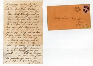 Cubierta de la Guerra Civil de 1864 Stratton 109 y carta enviada desde Camp at Fort Fisher - Imagen 1 de 6