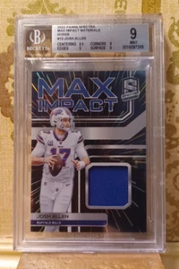 Maglia Josh Allen 2022 Panini Spectra Max Impact Prizm /75 BGS 9 banconote - Foto 1 di 3