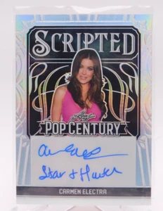 Carmen Electra Autograph 2024 Leaf Pop Century-Silver Prismatic Scripted #3/25 - Picture 1 of 4