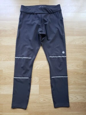 LADIES' ASICS BLACK COMPRESSION FIT RUNNING TIGHTS /LEGGINGS, D1 FABRIC, SIZE S - Image 1 of 4