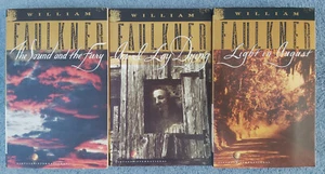 William Faulkner Vintage Lot of 3: As I Lay Dying, Sound & Fury, Light in August - Picture 1 of 3