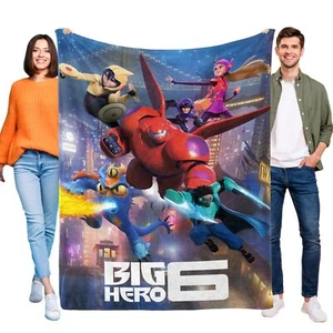 Big Hero 6 Flannel Blanket  Soft Bed Sofa Throw Blanket Birthday Gift for Kids - Picture 1 of 16