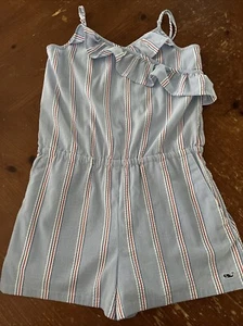 Vineyard Vines Girls Medium Red White And Blue Romper 8-10 - Picture 1 of 8