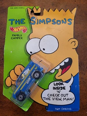 VINTAGE HOT WHEELS BY MATTEL THE SIMPSONS HOMER'S FAMILY CAMPER MFG 1990 SEALED  - Image 1 of 4