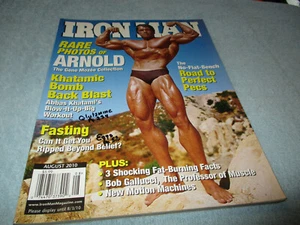 Vintage IRON MAN Magazine Arnold Schwarzenegger Aug 2010 Gene Mozee Collection - Picture 1 of 12