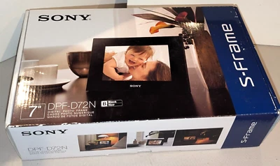 Sony 7" S-Frame Digital Photo Frame (DPF-D72N) - Black - New in Open Box - Image 1 of 4