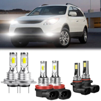 Combo faros LED de haz alto bajo + bombillas antiniebla para Hyundai Veracruz 2007-2011 Foto 1 de 4