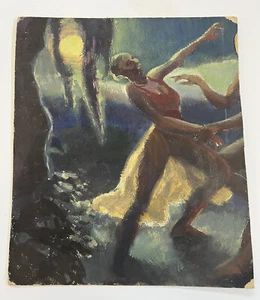 Watercolor Painting “Dance by the Lite of the Silvery Moon” 1953 by Bill Rakocy - Picture 1 of 7