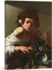 ARTCANVAS Boy Bitten by a Lizard 1596 Canvas Art Print by Caravaggio - Picture 1 of 14