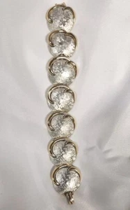 Vintage ART Gliederarmband silber goldfarben 80er Jahre geometrischer Schmuck sehr gut - Bild 1 von 6