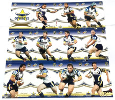 2007 SELECT NRL INVINCIBLE CARD BASE CARD FULL TEAM SET NTH QLD COWBOYS (12)