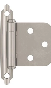 Qty 10 2PK Amerock Satin Nickel Self-Closing Face Mount Overlay Hinge BPR4429G10 - Picture 1 of 7