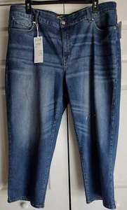 Seven Denim Pants Blue Plus Size 22W High Waisted Straight Leg Casual Stretch - Picture 1 of 5