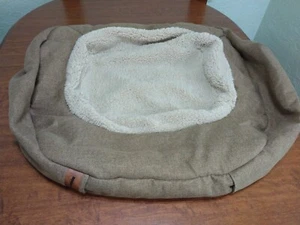 Orvis Recovery Zone Fleece Lock Den Dog Bed Cover Only Size Small Brown NEW - Picture 1 of 16