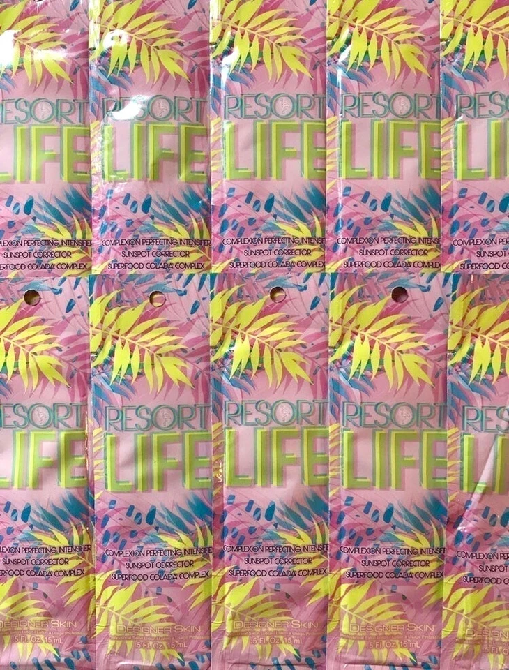 10 paquetes de loción bronceadora intensificadora Designer Skin Resort Life Foto 1 de 1