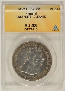 1900 Lafayette Silver Dollar $1 ANACS AU53 Details Cleaned 4581294 - Picture 1 of 4