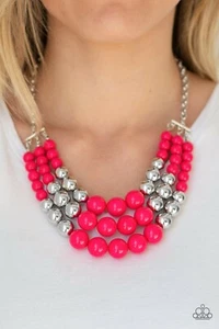 Pink Beaded Necklace - Picture 1 of 2