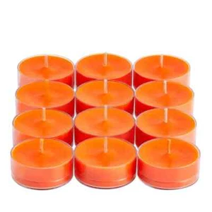 Green Orchard Tangerine & Mango Scented Coco Soy Wax Tea Light Candles 12 pk 15g - Picture 1 of 7