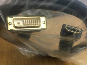 NEW HDMI to DVI-D 24+1Pin Monitor Display Adapter Cable Male/Male HDTV 6Ft 6' 2M - Picture 1 of 11