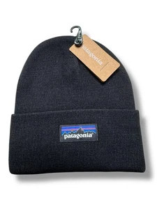 Patagonia Black Beanie Hat – New with Tags, Classic Logo, Unisex - Picture 1 of 5