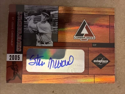 Leaf Limited Lumberjacks 2005 autógrafo - 17/50 Stan Musial #LJ-36 automático patio Foto 1 de 2