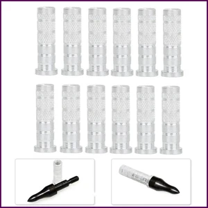 12 insertos de flecha de tiro con arco de aluminio para puntas de caza de eje de carbono de 6,2 mm - Imagen 1 de 24